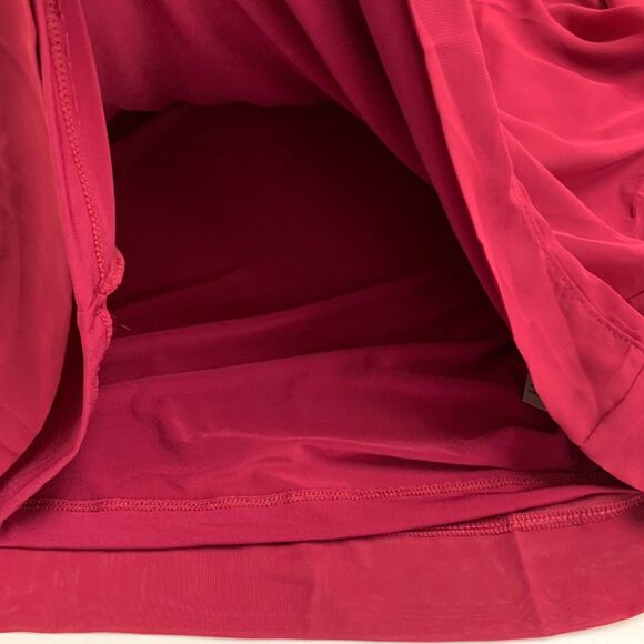 Chicos Blouse Womens 0 Wine Berry Layered V Neck Overlay Quarter Wide Sleeve - Picture 10 of 14